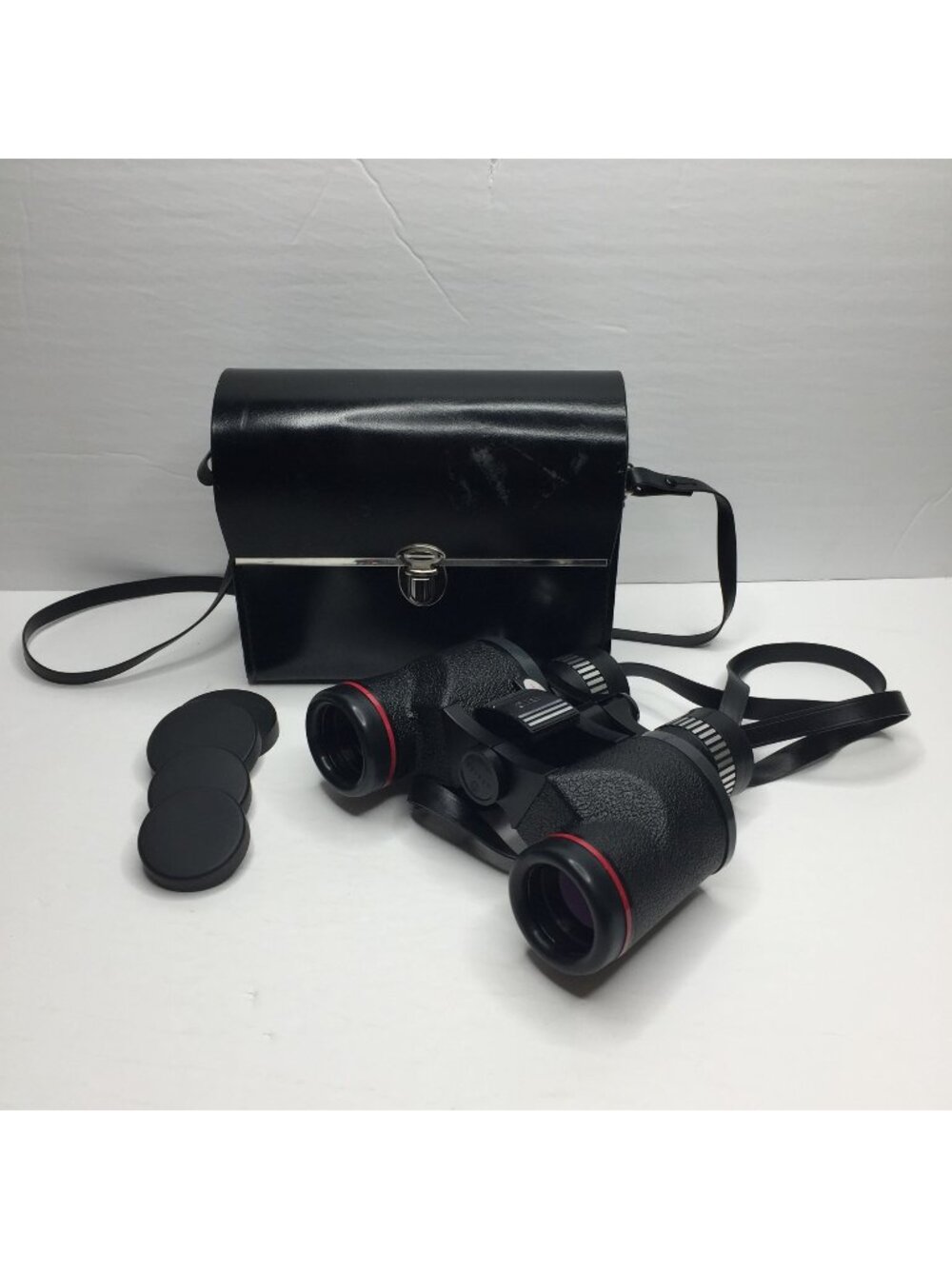 Vintage JCPenney 7-15/35 Zoom Binoculars Case Fully Coated Optics RTC 11 JT11